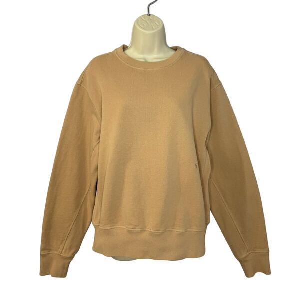Helmut Lang Tops - Helmut Lang Raglan Crew Neck Sweatshirt Cotton Unisex Relaxed Tan M:XL W:XXL